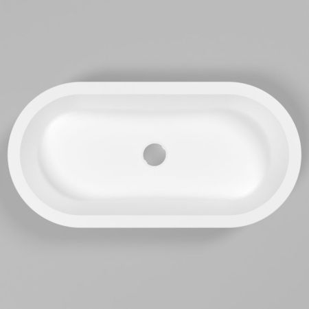 Умывальник WHITECROSS Malachite D 70x35 (белый мат) иск. камень