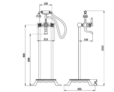 Смеситель VICO для отдельностоящей ванны BOCH MANN BM7773, артикул BM7773