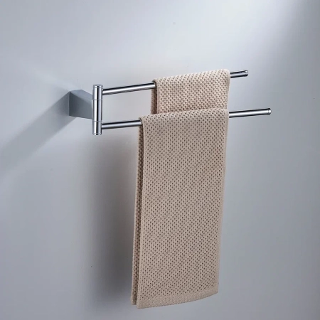 Полотенцедержатель поворотный двойной Shevanik SG5707, хром, артикул SG5707