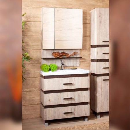 Комплект мебели для ванной Бриклаер ТЕХАС 70, кантри/венге, артикул ТЕХАС 70