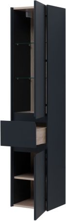 Шкаф-пенал Aquanet Бруклин 35 антрацит матовый, артикул 00310138