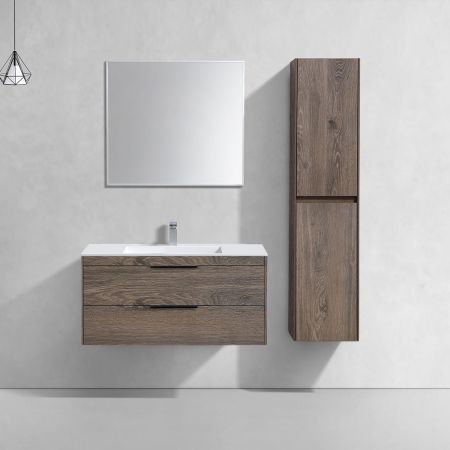 База под раковину Chiara 2D 1000 подвесная, 2 выкатных ящика soft-close, R.Oak, артикул VMC-2C2100RO