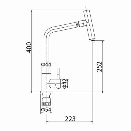 Смеситель для кухни FASHUN A54001-A, сатин