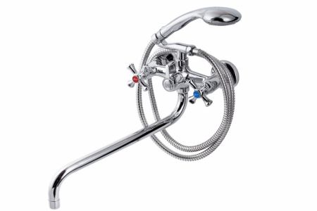 Смеситель для ванны с душем FAUZT FZs-435-07 тип См-ВУДРНШлА, артикул FZs-435-07