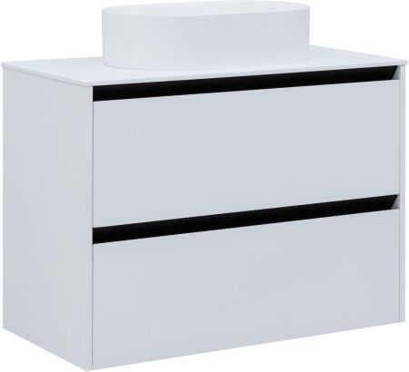 Тумба под раковину Allen Brau Activity 90 1.34005.WM белый матовый/черный браш, артикул 1.34005.WM