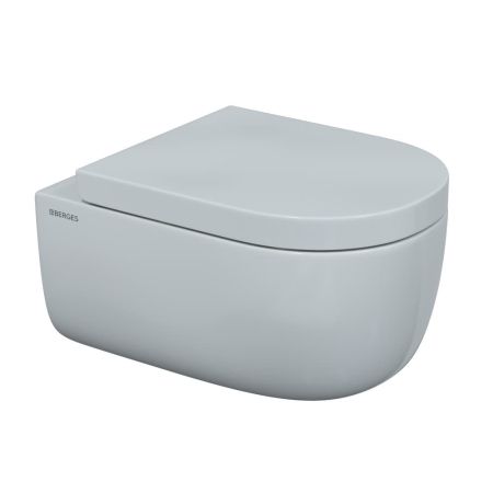 Комплект BERGES для монтажа  подвесного унитаза: инсталляция NOVUM525, кнопка L5 SoftTouch черная, унитаз EGO XL 54 см, сиденье дюропласт Toma SO, микролифт, быстросъем, артикул 043234