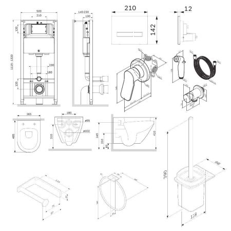 CK70GH Spirit Подвесной комплект, черный, артикул CK70GH