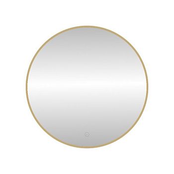 Зеркало с подсветкой LED Fixsen FX-1060G круглое 60х60 см, золотой сатин