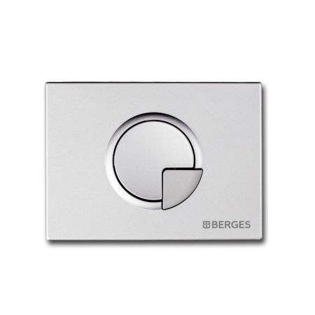 Инсталляция BERGES для скрытого монтажа унитаза NOVUM кнопка R2 матовый хром, артикул 040222
