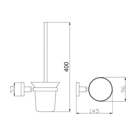 Ершик для унитаза Rav Slezak COLORADO COA0500ZRL, розовое золото, артикул COA0500ZRL