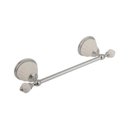 OLIVIA Полотенцедержатель L30 см, керамика белая, хром, артикул 17499