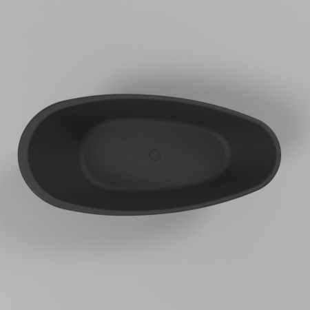 Ванна WHITECROSS Spinel B 155x73 (черный мат) иск. камень, артикул 0210.155073.201