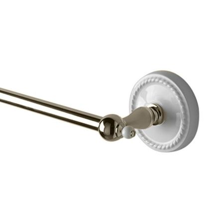 Devon DOROTHY полотенцедержатель настенный, 61см, держатели цвет: никель блестящий/белый, артикул DOR409NK