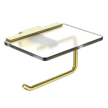 Держатель для туалетной бумаги с полкой WONZON & WOGHAND GRAFFITY, Брашированное золото (WW-9326-BG), артикул WW-9326-BG