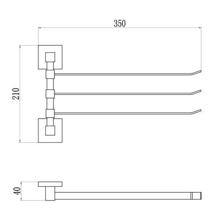 Полотенцедержатель Savol S-06503A, хром, артикул S-06503A