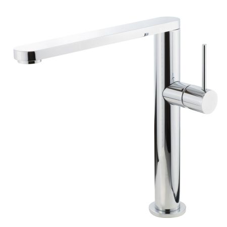 CUCINA FORTIS Смеситель для кухни моноком. высокий, прямой излив, ручка сбоку, хром, артикул 26091