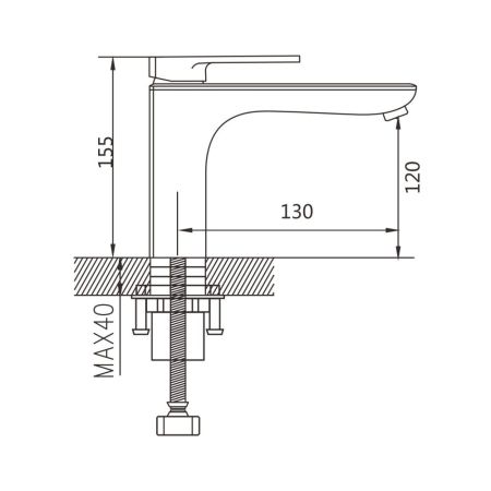 Смеситель для раковины Raffine F0185, хром, артикул F0185