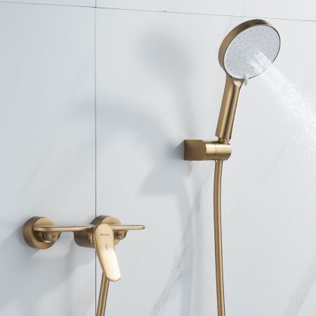 Смеситель для душа Shevanik S4716G, золотой сатин