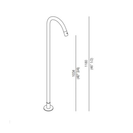 Agape Fez Излив для раковины, напольный, с регулировкой напора, высота: 118см, цвет: хром
