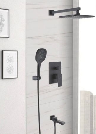 Душевая система встраиваемая Rose R2835H, черный, артикул R2835H