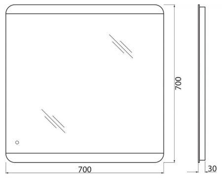 Зеркало BelBagno SPC-CEZ-800-700-LED-TCH-WARM