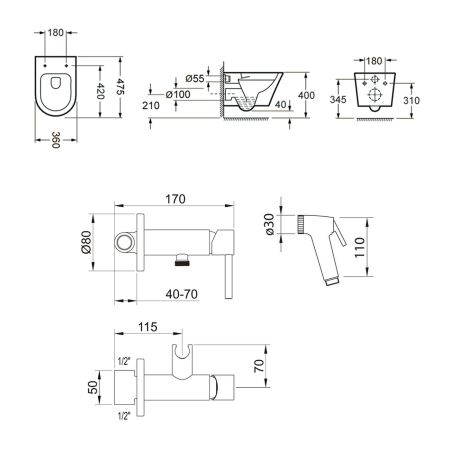 Комплект 2 в 1 Lavinia Boho Biore Compacto Rimless 21080005, артикул 21080005