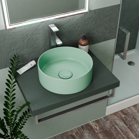 Раковина накладная D&K Matrix светло зеленый 355*355*120мм (DT1391512), артикул DT1391512