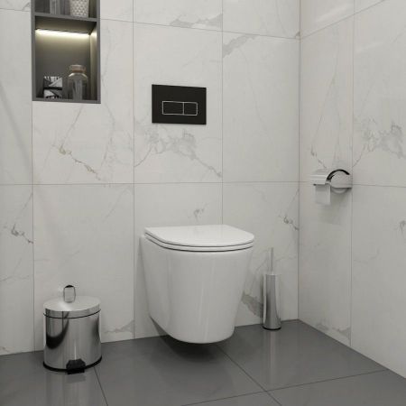 Клавиша смыва Maretti Umbria AC12UM-564, черный/хром, артикул AC12UM-564