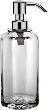 Surya Crystal, дозатор высокий 7х7хh19 см с помпой V5, стекло с эффектом волны, цвет светлая бронза