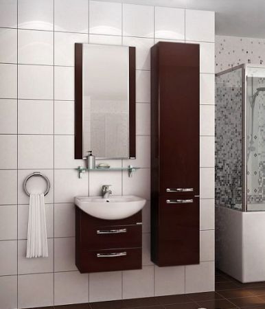 Тумба под раковину АКВАТОН АРИЯ М 46,6 1A140001AA010 (подвесная, белый глянец), шт, артикул 1A140001AA010