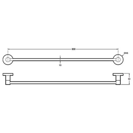 E77828-CP полотенцедержатель настенный CLASSIQUE /60/ (хром), артикул E77828-CP