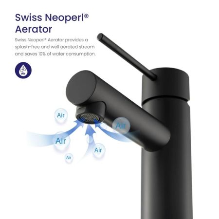 Смеситель для раковины Timo Saona 2361/03F Черный, артикул 2361/03F