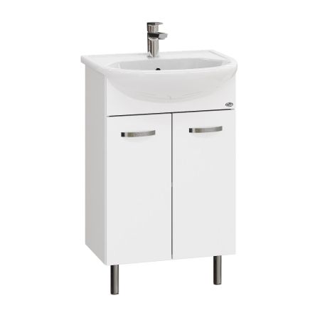 Тумба Onika Коралл 55 напольная, белая (ум. Уют 55)