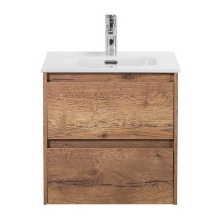 KRAFT База под раковину подвесная с двумя выкатными ящиками, Rovere Nebrasca Nature, 500x460x500, KRAFT-500-2C-SO-RNN, артикул KRAFT-500-2C-SO-RNN