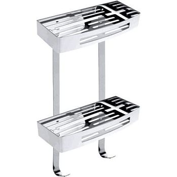 Мыльница CYTRO пряммоугольная двойная (нержавейка, хром) Hotelové vybavení