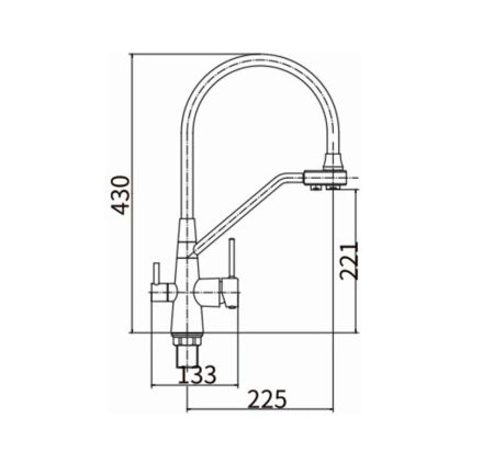 Смеситель для кухни с гибким изливом FASHUN A4382-12, хром, артикул A4382-12