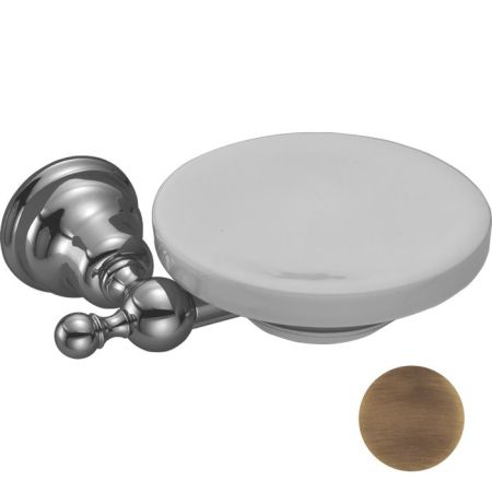 HUBER Croisette Мыльница подвесная, цвет бронза/керамика, артикул 4022.01H.BA