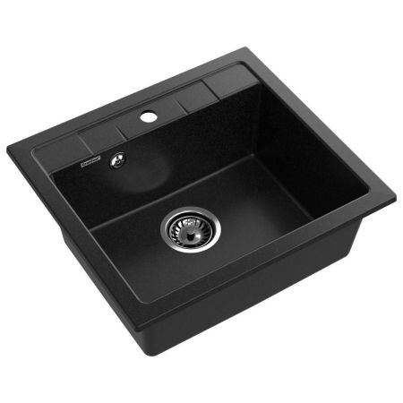 Кухонная мойка GranFest QUADRO 561, черный, артикул Q-561 черный