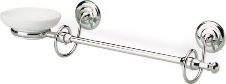 Stil Haus Idra, полотенцедержатель + керамическая мыльница, цвет бронза - белая керамика, артикул I69(25-BI)