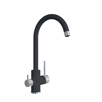 Смеситель для кухни с подключением фильтра Florentina КЛИО 333.13Н.2123.302, антрацит