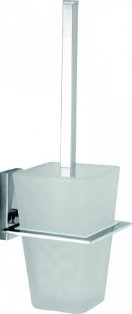 Sanibano Agatha, настенный стеклянный ёрш, цвет хром, артикул H9950/10CR