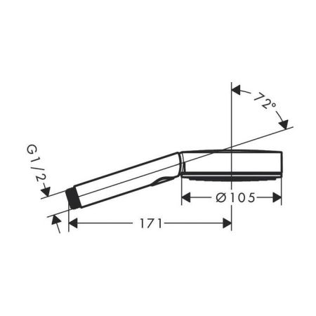 HANSGROHE PULSIFY Ручной душ,105 3jet Activation, цвет черный матовый, артикул 24100670