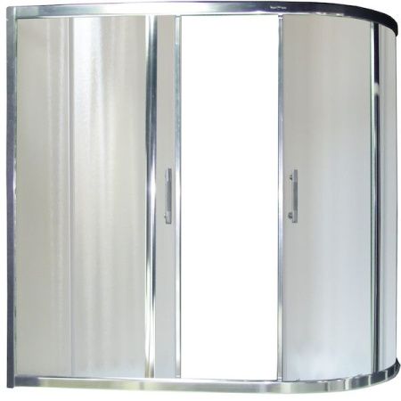 Шторка на ванну Royal Bath Azur RB150AZUR-C 150 профиль Хром стекло матовое