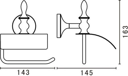 Держатель туалетной бумаги Art&Max Bohemia AM-E-4283 Хром, артикул AM-E-4283-Cr