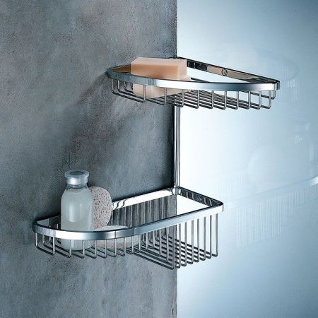 Colombo Angolari Двойная угловая полочка, цвет: хром, артикул B9607.CR