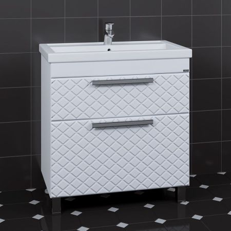 Тумба для умыв. "Калипсо-80" NEW 2 ящ. напол. (Ум. Фосетр 80)