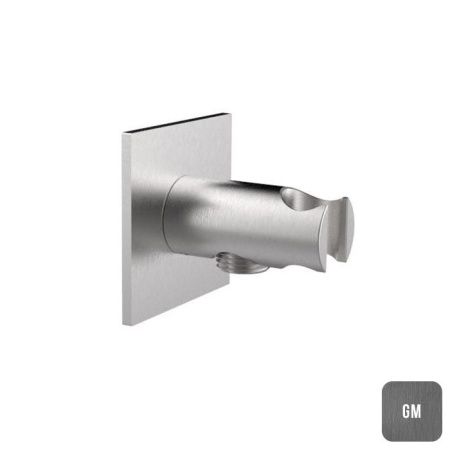 ALMAR Вывод из стены с держателем для душевой лейки, цвет Gun Metal Brushed PVD ALMAR Вывод из стены с держателем для душевой лейки, цвет Gun Metal Brushed PVD