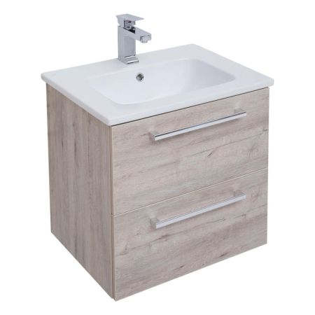 Тумба с раковиной подвесная Dreja Gio 60 см, дуб кантри, артикул 77-0102D-com