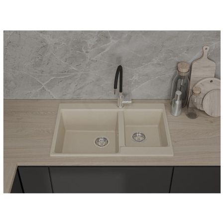 Кухонная мойка GranFest LEVEL 780K, кашемир, артикул LV-780K кашемир