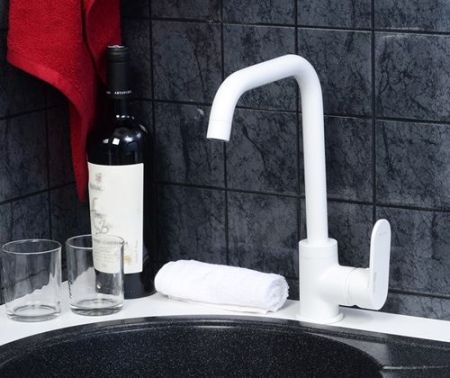 Смеситель для кухни WasserKRAFT Mindel 8507 Белый матовый